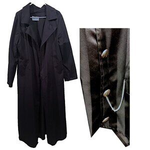 Western Black Long Coat with Vest Size 40"-42" Chest Theater Quality